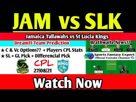 JAM vs SLK Dream11 Team Prediction, CPL 3rd Match Dream11 Team, Jamaica Tallawahs vs St Lucia Kings