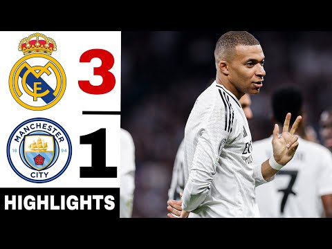 k.Mbappé hat-trick | Real Madrid vs Manchester City | Champions League Highlights & Goals