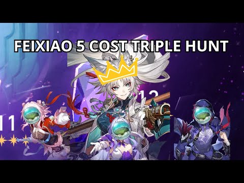 Feixiao 5Cost TRIPLE HUNT 0 Cycle Gameplay | Secret strat by coach Meku