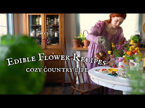 I Made Painted Bread! 🎨 Floral Butter, Country Life, Farm Animals, ASMR cooking