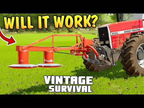 MAKESHIFT DUAL MOWER...WILL IT WORK? - Vintage Survival Farming Simulator 22 | Episode 27