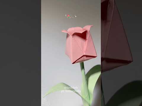 Tulip paper flower #papercraft #shorts #diy