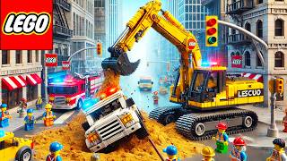 Lego Technic Car: Rescue Excavator in Action! 🚜🛠️