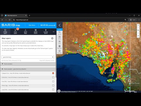 SARIG map – MaxDH Geochemistry