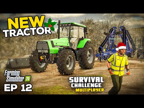 A NEW TRACTOR FOR CHRISTMAS | Farming Simulator 25 - Survival Challenge | Episode 12