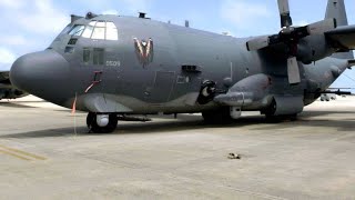 Deadly AC-130 Gunship in Action Firing All Its Cannons