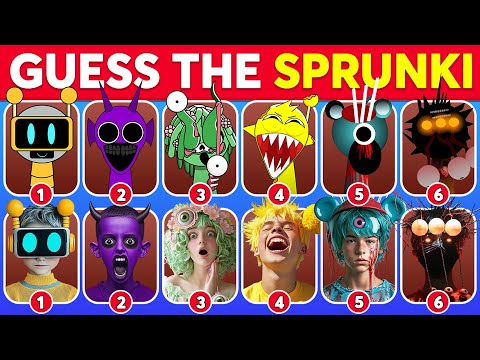 SPRUNKI All Phases as HUMANS 😎🤑 + 🔊 Guess The Phase 1, 2, 3, 4, 5 & 6 SPRUNKI By Their VOICE