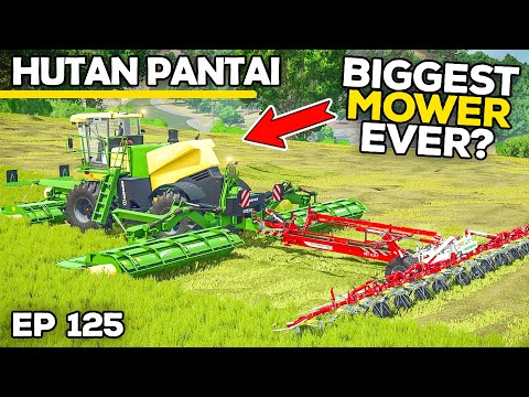 THE BIGGEST MOWER EVER (WITH PTO) | Farming Simulator 25 - Hutan Pantai | Episode 125