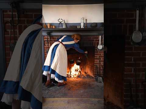 Cooking porridge in the hearth at @GeneseeCountryVillageMuseum last September 🔥 #cottagelife