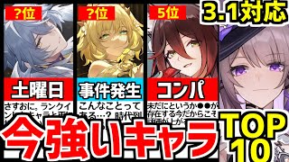 【崩壊スターレイル】3.1対応！●●がまさかの不調か…？混沌の記憶人気使用率TOP10！【崩スタ/スタレ/フォフォ/マダムヘルタ】