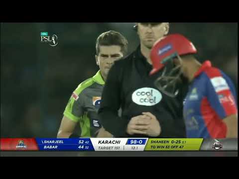 Shaheen shah afridi and sharjeel khan fight in psl