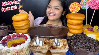 BIRTHDAY SPECIAL 🎉❤️CHOCOLATE CAKE 🎂HOT CHOCOLATE WITH DONUTS🍩TIRAMISU, CHOCOLATE MOUSSE, CANDIES