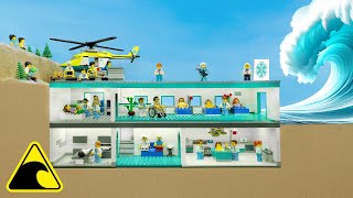 Disaster as Lego City Hospital Flooded by Tsunami - Dam Breach Experiment