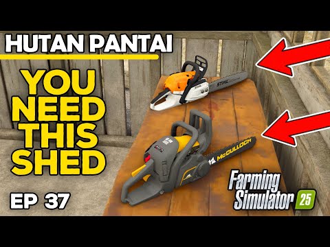 YOU NEED THIS SHED! | Farming Simulator 25 - Hutan Pantai | Episode 37