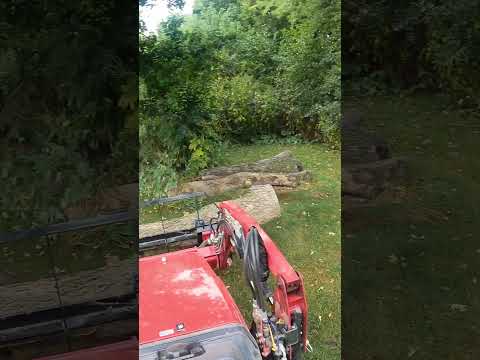 Moving Firewood and Logs the Easy Way #tractor #tractorvideo