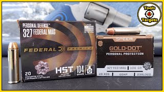 BIG Name Brawl!....327 Magnum HST vs GOLD DOT Self-Defense AMMO Ballistic Gel Test & Review!