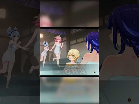 Lumine Hot Springs Cutscene With Raiden, Miko, & Mizuki - Genshin Impact