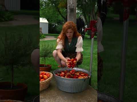 Tomato harvest to home canned tomato sauce 🍅 #tomatosauce #cottagecore #countrylife