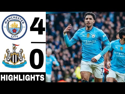 🔵 Manchester City vs Newcastle 4-0 || Omar Marmoush Hattrick || Premier League Highlights & Goals