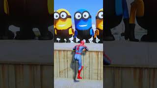 WHEN SPIDER-MAN MET THE MINIONS... RAGDOLL PANDEMONIUM! EP 118 #shorts #gameplay #spiderman #gta5