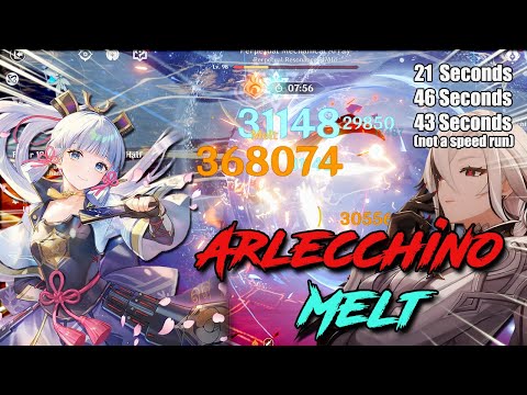 C0 Arlecchino Melt with Ayaka | Spiral Abyss 4.5 / 4.6 Bottom Half Continuous Run | Genshin Impact