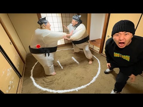 友達の家を2トンの砂で相撲部屋にしてみた【ドッキリ】