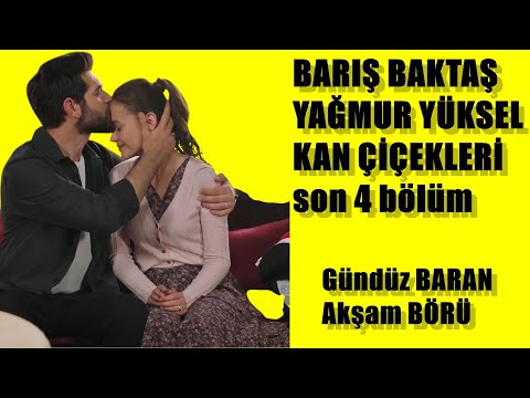 BARIŞ BAKTAŞ YAĞMUR YÜKSEL KAN ÇİÇEKLERİ SON 4 BÖLÜM | GÜNDÜZ BARAN AKŞAM BÖRÜ