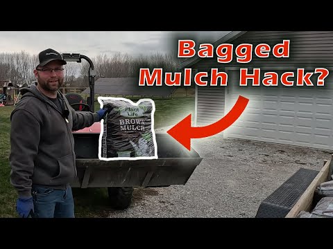 Built in weed barrier? Use this trick for store bought bagged mulch!