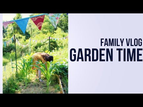 Minimalist Family Working on a Garden | CottageCore | Mennonite Mom