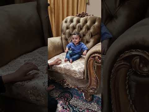 Cute baby Yilmaz laughing