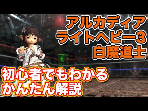 【FF14黄金】アルカディアライトヘビー級3層を白魔道士(ヒーラー)で挑戦【黄金ノーマルレイド パッチ7】