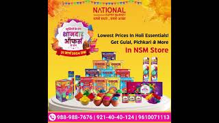 National Super Market - Best Discounts on Holi Colors and Pichkari