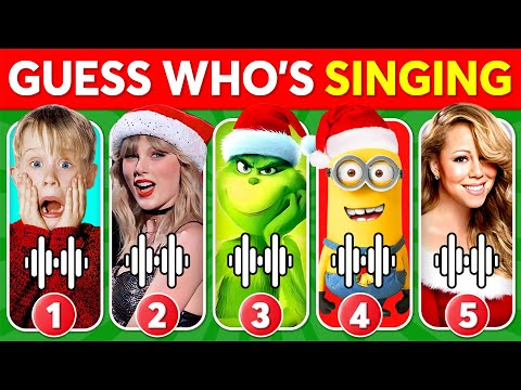 Guess Who's Singing 🎅🎤🎶 CHRISTMAS Song Edition 🎁 | Home Alone, Mariah Carey, The Grinch