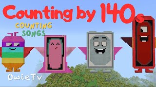 Counting by 140s Song | Minecraft Numberblocks Counting Songs | Math and Number Songs for Kids