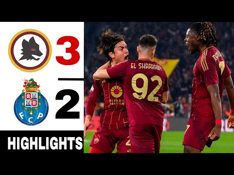 Roma 3-2 Porto Europa League Highlights & Goals