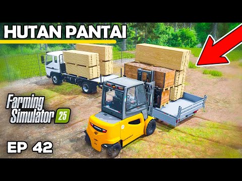 RENTING THE BIG SAWMILL WAS MINDBLOWING | Farming Simulator 25 - Hutan Pantai | Episode 42