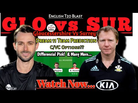 Gloucestershire vs Surrey  Dream11 Team Prediction,Glo vs Sur Dream 11 Prediction  Today Match