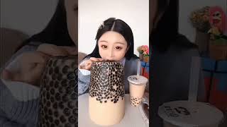 wow that Boba became jelly #Shorts #asmr #mukbang