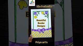 Beautiful Border Designs | border design for project | project work designs | assignment  #shorts