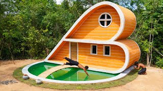 [ Full Video ] 130 Days Building Loving House in Deep forest with  Swimming Pool by Primitive Skill