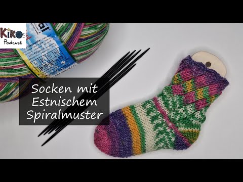 Kikos Knitting School - Instructions - Socks with Estonian Spiral Pattern