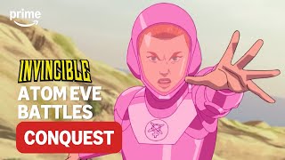 Atom Eve Battles Conquest | Invincible Season 3 | Prime Video