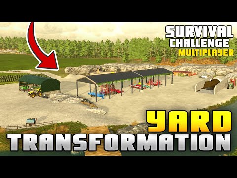 RECONSTRUCTING THE FARM YARD | Survival Challenge CO-OP | FS22 - Episode 77