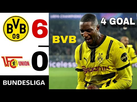 Dortmund - Union Berlin 6-0  | Sehrou Guirassy 4 Goals | bvb 6-0 Union Berlin | BUNDESLIGA