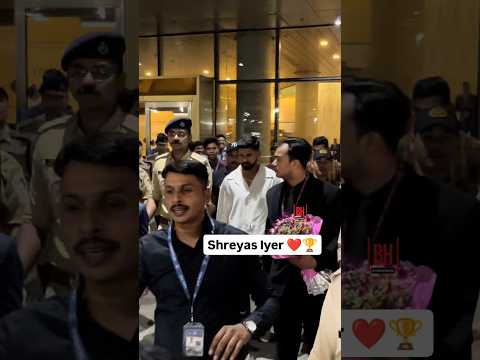 Shreyas Iyer Lands In Mumbai Following India's Famous Win Against New Zealand In CT 2025 Final