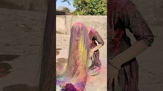 "Vibrant Hair Color Holi Festival 🎨  #HoliHair #ColorfulHoli #ViralHoli #FestivalOfColors #Holi2025"