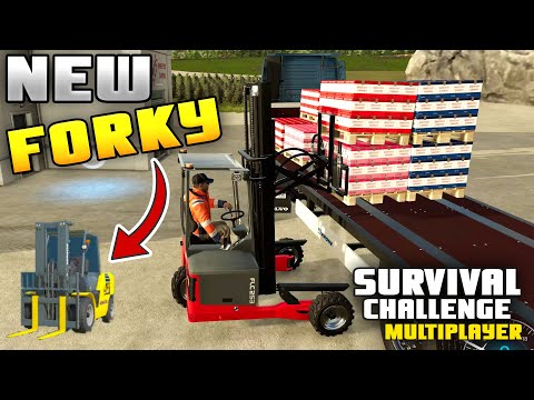 NEW FORKY AND I FOUND THE FEATURE!!! | Survival Challenge CO-OP | FS22 - Episode 93