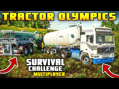 DID I WIN TRACTOR OLYMPICS?  | Survival Challenge CO-OP | FS22 - Episode 86