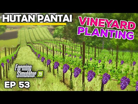 PLANTING A VINEYARD | Farming Simulator 25 - Hutan Pantai | Episode 53