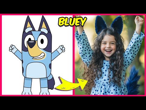 How BLUEY Characters Look as Humans + 🔊 Guess the Bluey Characters by Their Voice 🐕✅